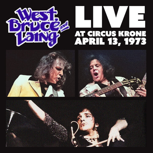 West, Bruce & Laing: Live at Circus Krone, Frankfurt, Germany - April 13, 1973 - Clear Frosted Glass with Silver Swirl {Vinyl LP}