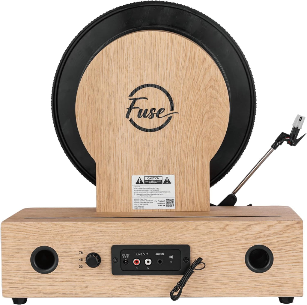 Fuse Audio Wrap Vertical Bluetooth Turntable Light Wood RAD-VERT-6